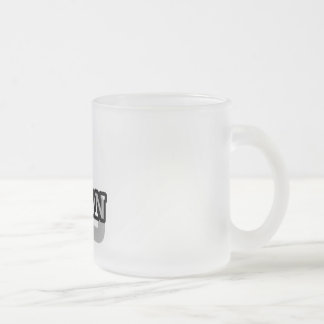 L is for Logan Frosted Glass Coffee Mug