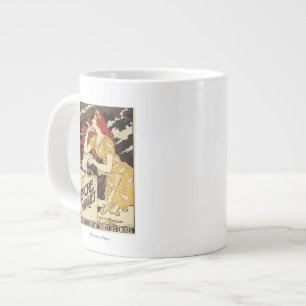 L. Marquet Ink Red-Headed Woman & Harp Large Coffee Mug