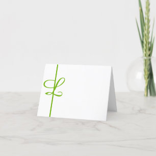 “L”  monogram.ADD YOUR INITIAL TO PERSONALIZE Thank You Card