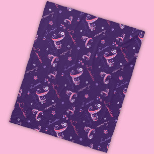  L monogram and personalised name Louisa  Fleece Blanket