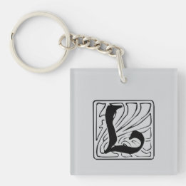 L Monogram black Key Ring