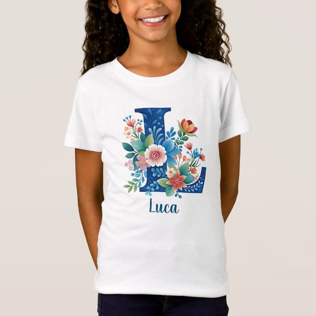 L Monogram ornate TEMPLATE T-Shirt (Front)