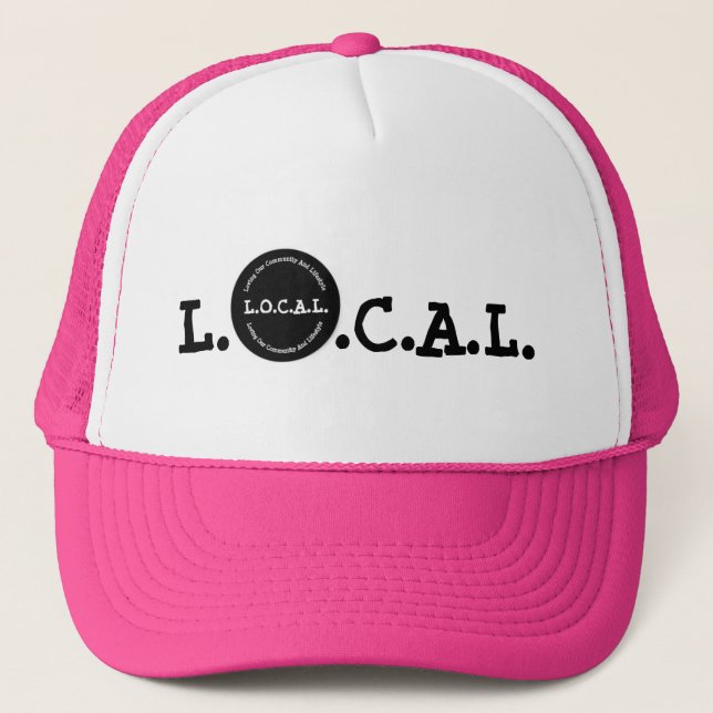 L.O.C.A.L Colour Customisable Trucker Hat (Front)