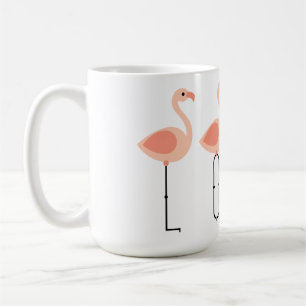 L-O-V-E Flamingos - Pink Flamingo LOVE Coffee Mug