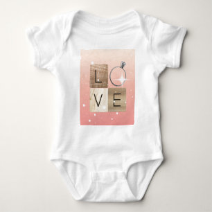 L-o-v-e Tiles Baby Bodysuit