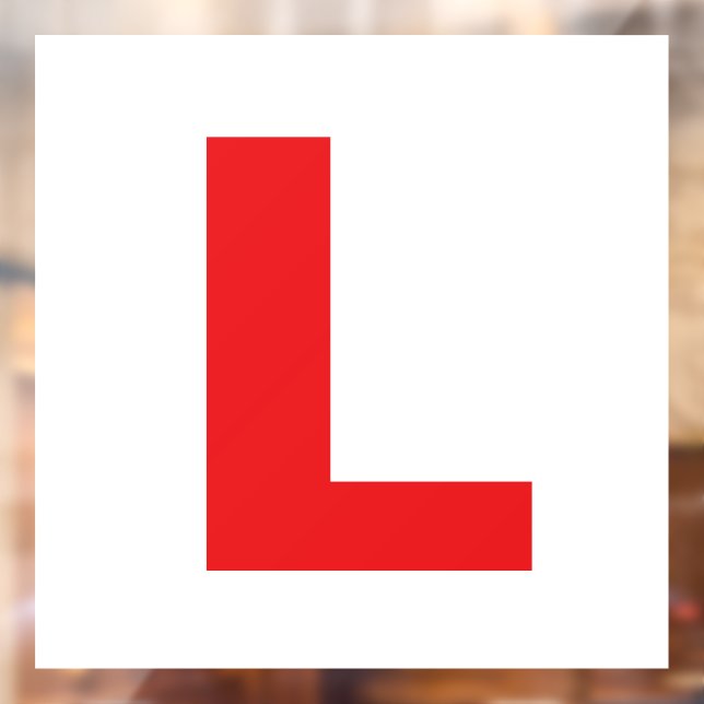 L Plate Fully Magnetic Exterior Car New Learner Window Cling (Sheet 2)