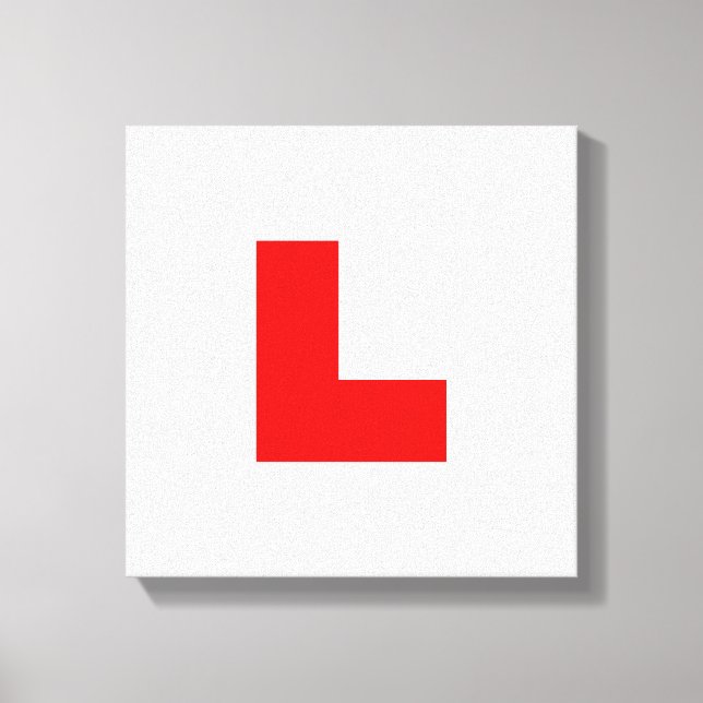 L-Plate Learner Driver / Bachelorette Hen Night Canvas Print (Front)