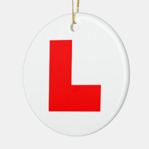 L-Plate Learner Driver / Bachelorette Hen Night Ceramic Tree Decoration