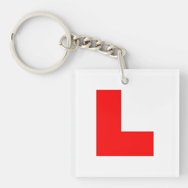 L-Plate Learner Driver / Bachelorette Hen Night Key Ring (Front)
