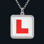 L-Plate Learner Driver / Bachelorette Hen Night Silver Plated Necklace<br><div class="desc">Funny Novelty L-Plate Learner Driver Sign / Bachelorette Hen Night Party.

Globe Trotters specialises in idiosyncratic imagery from around the globe. Here you will find unique Greeting Cards,  Postcards,  Posters,  Mousepads and more.</div>