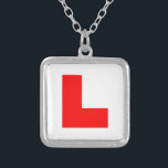 L-Plate Learner Driver / Bachelorette Hen Night Silver Plated Necklace<br><div class="desc">Funny Novelty L-Plate Learner Driver Sign / Bachelorette Hen Night Party.

Globe Trotters specialises in idiosyncratic imagery from around the globe. Here you will find unique Greeting Cards,  Postcards,  Posters,  Mousepads and more.</div>