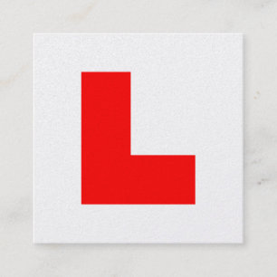 L-Plate Learner Driver / Bachelorette Hen Night Square Business Card