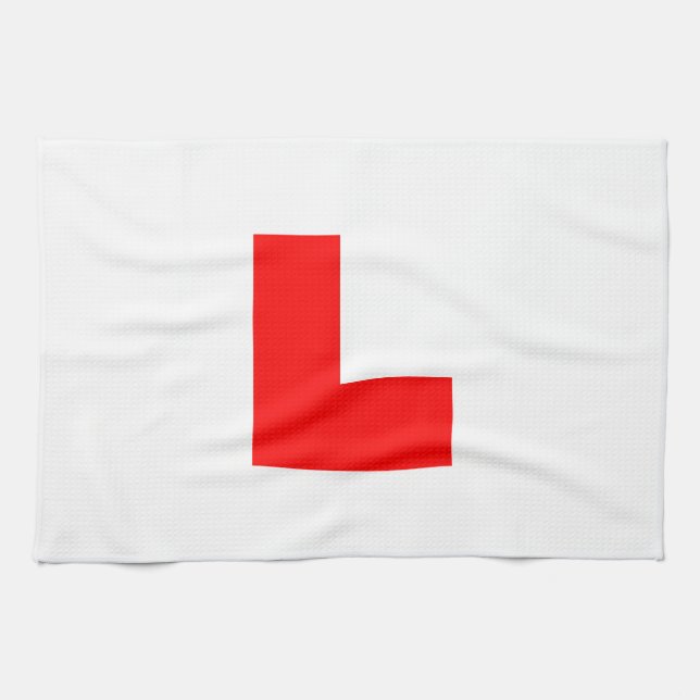 L-Plate Learner Driver / Bachelorette Hen Night Tea Towel (Horizontal)