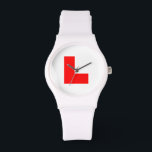 L-Plate Learner Driver / Bachelorette Hen Night Watch<br><div class="desc">Funny Novelty L-Plate Learner Driver Sign / Bachelorette Hen Night Party.

Globe Trotters specialises in idiosyncratic imagery from around the globe. Here you will find unique Greeting Cards,  Postcards,  Posters,  Mousepads and more.</div>