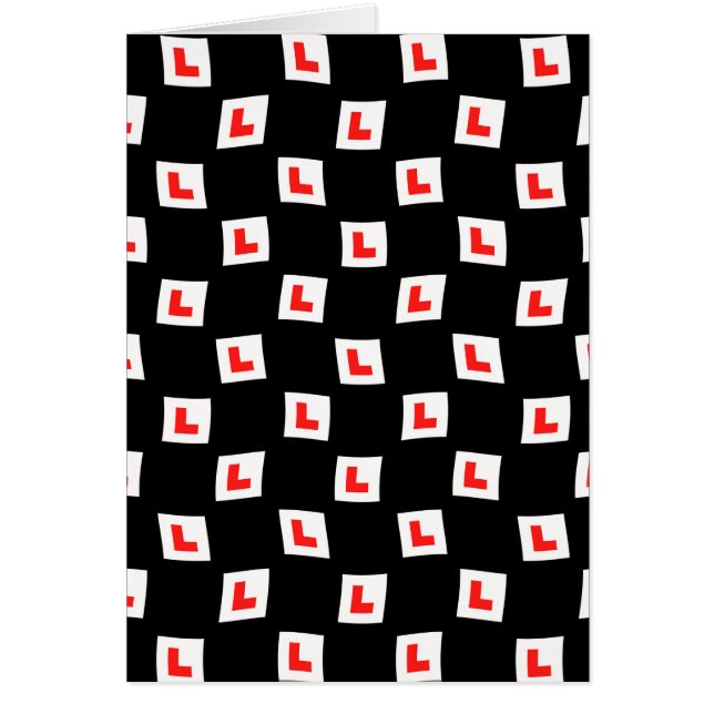 L-plate learner driver wallpaper black background (Front)