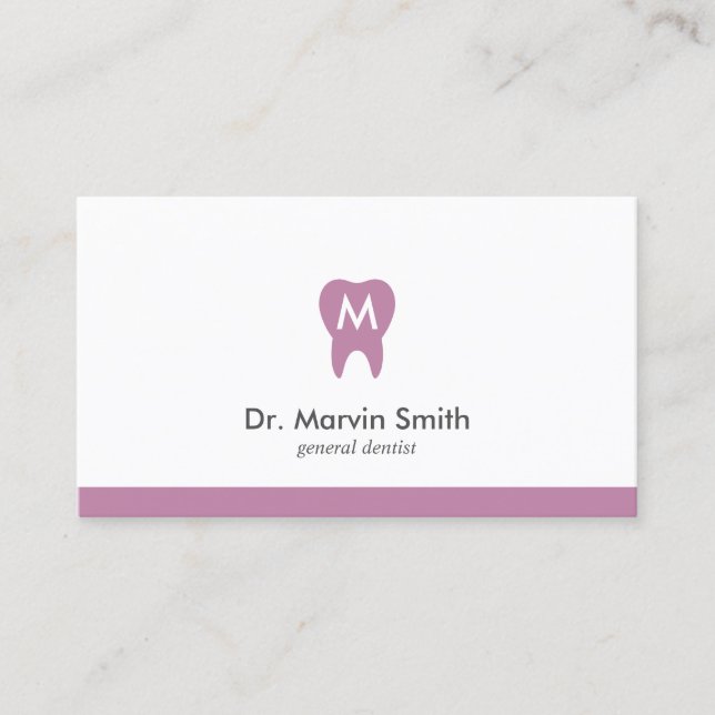 L Purple Dentist Monogram Tooth Dental Appointment (Front)