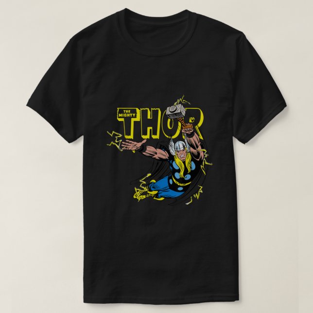 l Thor Classic Retro Comic Graphic  T-Shirt (Design Front)