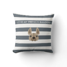L♡VE MY FRENCH BULLDOG! DECORATIVE PILLOW