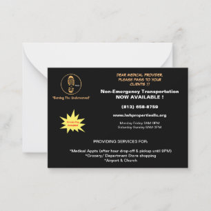 L.W.H. Properties, LLC. mail flyer for providers Card