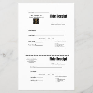 L.W.H. Properties Ride Receipt Flyer