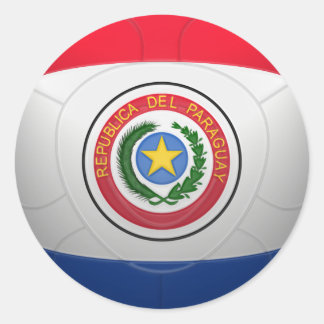 La Albirroja - Paraguay Football Classic Round Sticker
