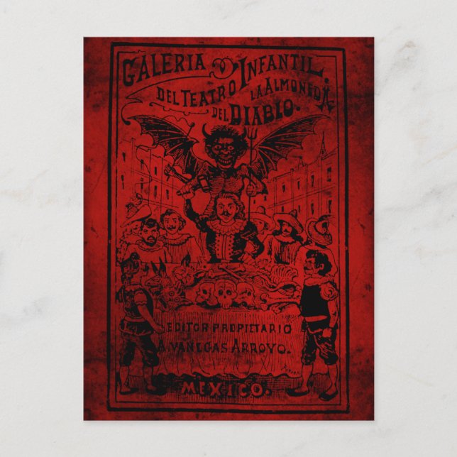La Almoned del Diablo by José Guadalupe Posada Postcard (Front)