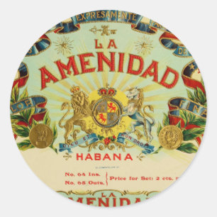 La Amenidad Cigars Classic Round Sticker