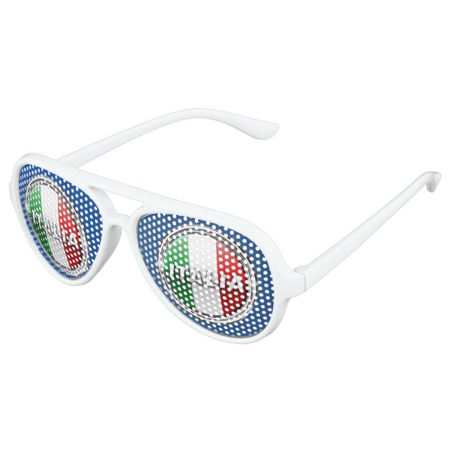 La Bandiera - The Italian Flag Aviator Sunglasses (Angled)