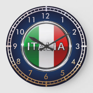 La Bandiera - The Italian Flag Large Clock