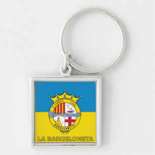 La Barceloneta (flag, neighborhood in Barcelona Key Ring