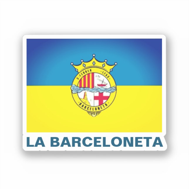 La Barceloneta (flag, neighbourhood in Barcelona) (Front)