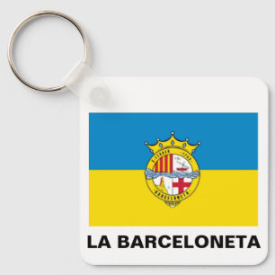 La Barceloneta (flag, neighbourhood in Barcelona Key Ring