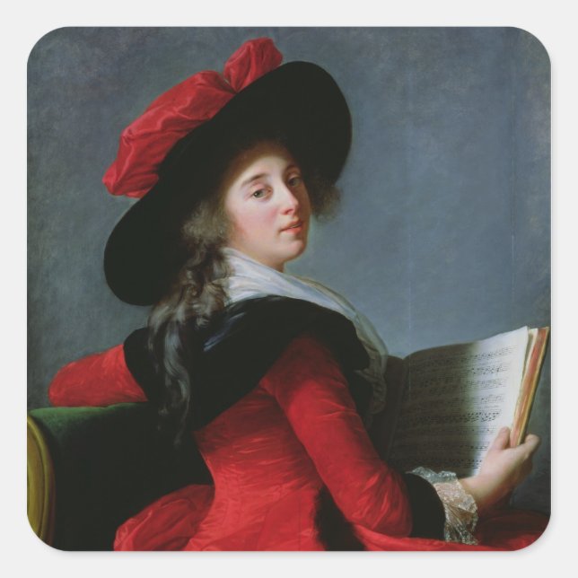 La Baronne de Crussol, 1785 Square Sticker (Front)