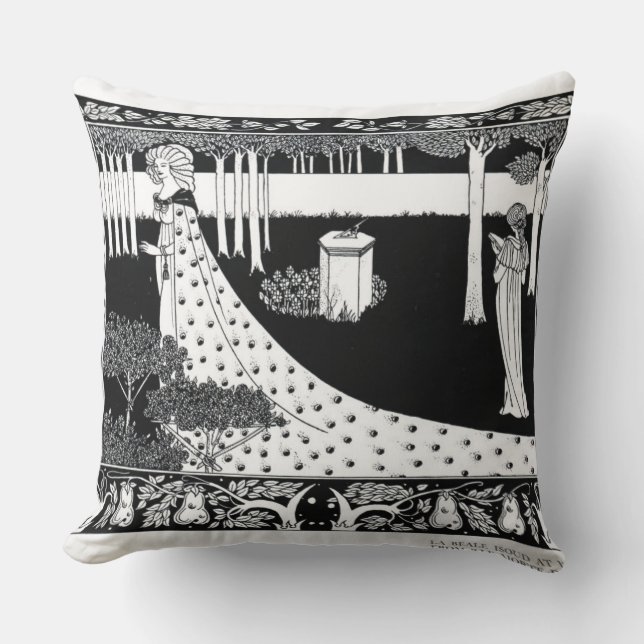 La Beale Isoud at Joyous Gard, illustration from ' Cushion (Front)