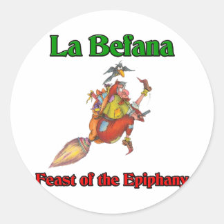 La Befana (Christmas Witch) Feast of the Epiphany Classic Round Sticker