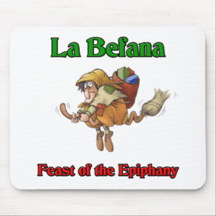 La Befana (Christmas Witch) Feast of the Epiphany. Mouse Mat