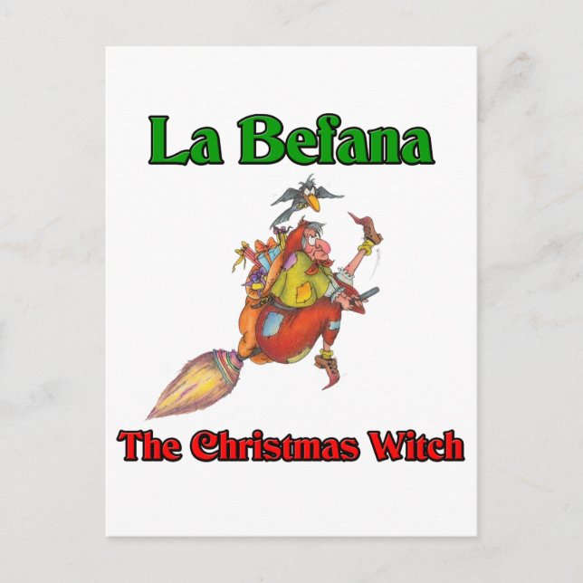 La Befana The Christmas Witch.. Holiday Postcard (Front)