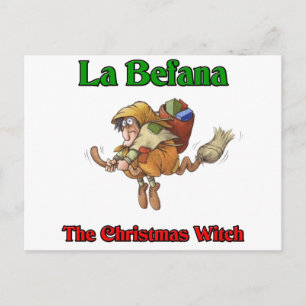 La Befana The Christmas Witch.. Holiday Postcard