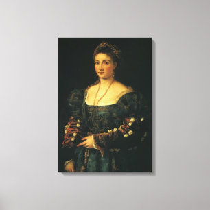 La Bella, Duchess of Urbino by Titian Canvas Print