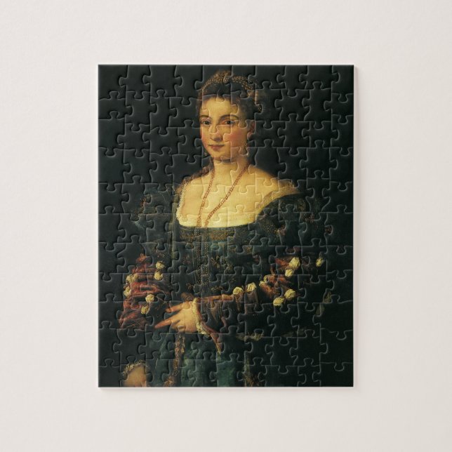 La Bella, Duchess of Urbino by Titian Jigsaw Puzzle (Vertical)