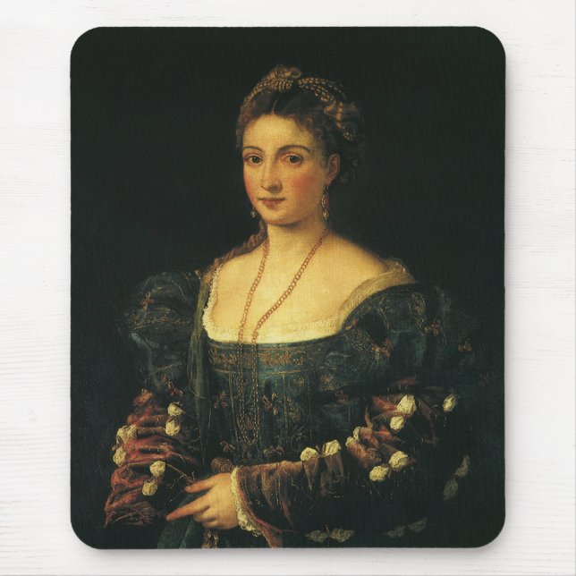 La Bella, Duchess of Urbino by Titian Mouse Mat (Front)