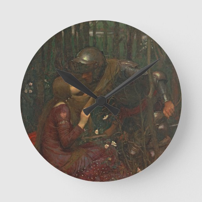La Belle Dame Sans Merci, 1893 (oil on canvas) Round Clock (Front)