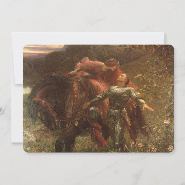 La Belle Dame sans Merci by Frank Dicksee Wedding Invitation (Front)