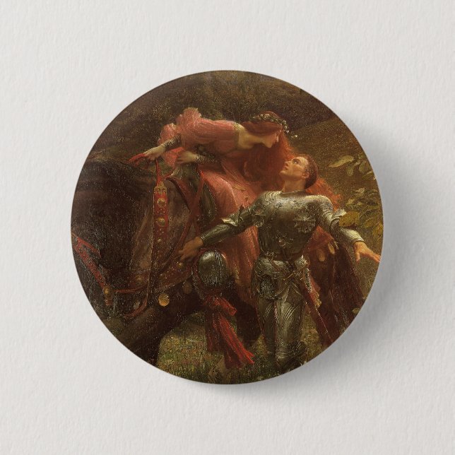 La Belle Dame sans Merci by Sir Frank Dicksee 6 Cm Round Badge (Front)