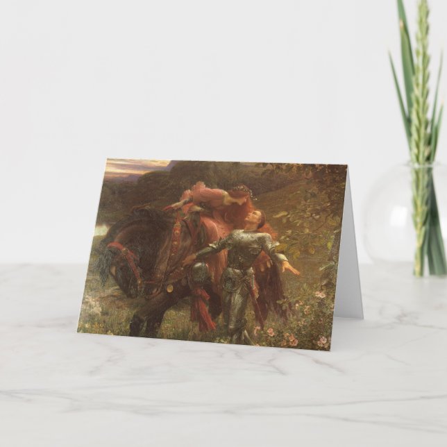 La Belle Dame sans Merci by Sir Frank Dicksee Card (Front)