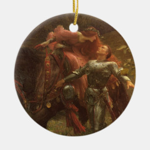 La Belle Dame sans Merci by Sir Frank Dicksee Ceramic Tree Decoration
