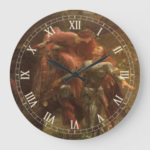 La Belle Dame sans Merci by Sir Frank Dicksee Large Clock