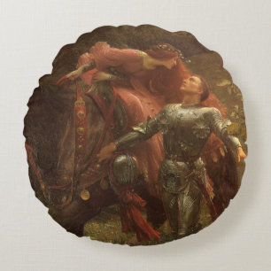 La Belle Dame sans Merci by Sir Frank Dicksee Round Cushion