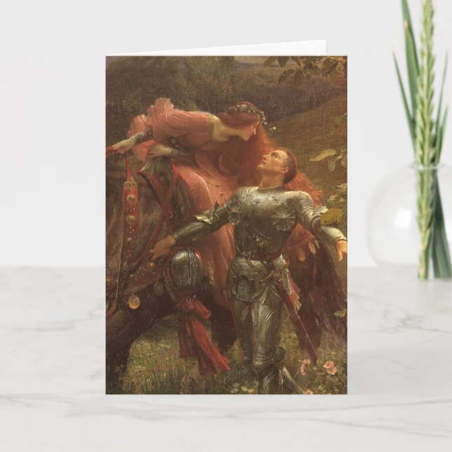 La Belle Dame sans Merci by Sir Frank Dicksee Thank You Card (Front)
