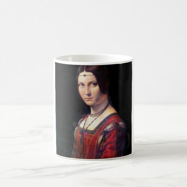 La Belle Ferronniere, Leonardo da Vinci Coffee Mug (Center)